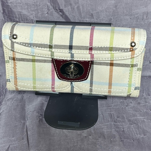 Coach Handbags - Coach Tattersall Clutch Wallet